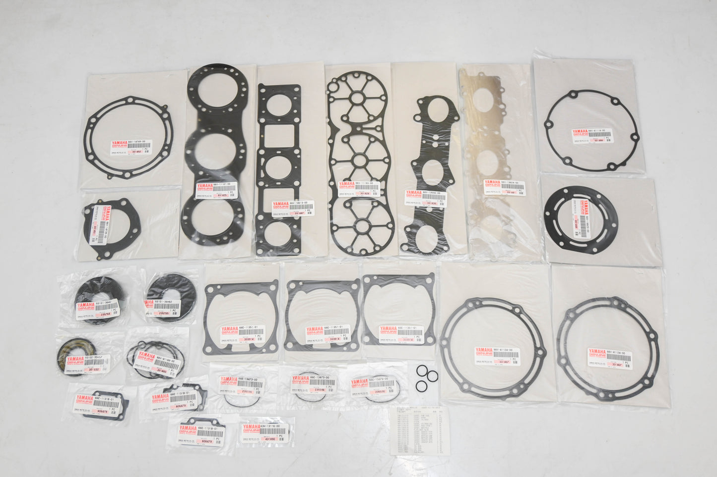 New OEM Yamaha 66V-W0001-00-00 Top End Gasket Kit NOS