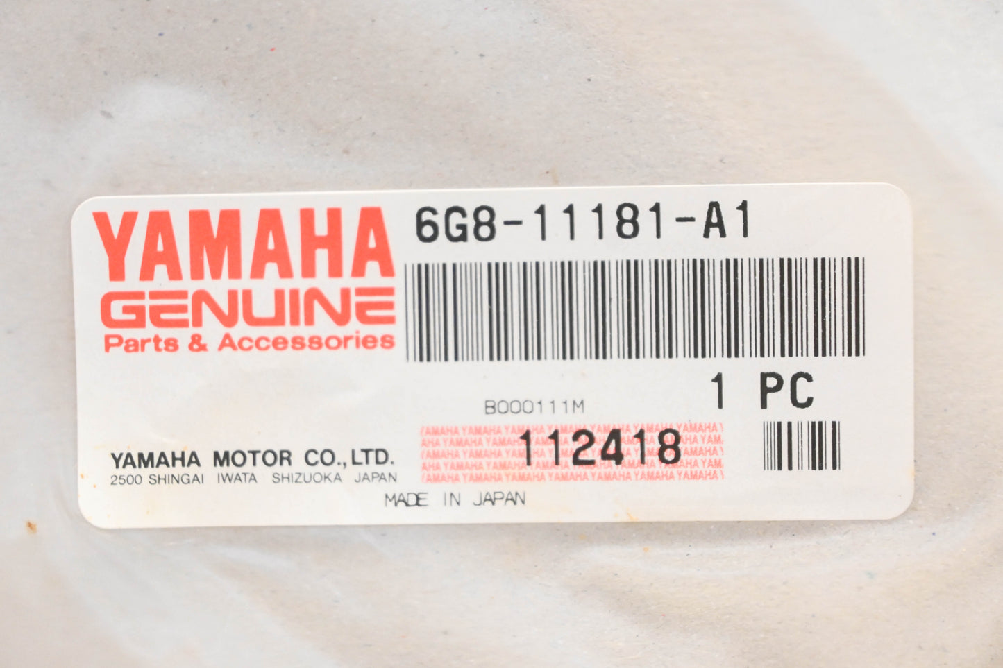 New OEM Yamaha 6G8-11181-A1-00 Cylinder Head Gasket NOS