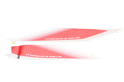 New OEM Yamaha 5TG-2165A-10-00 Red Rear Fender Titanium 5 Valve Graphic Decal Kit NOS