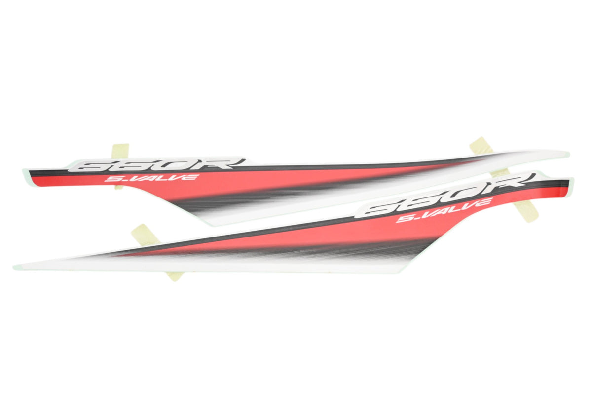 New OEM Yamaha 5LP-2165A-70-00 Red 660R 5 Valve Rear Fender Graphic Decal Kit NOS