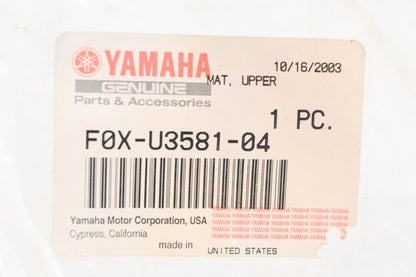 New OEM Yamaha F0X-U3581-04-00 Upper Mat NOS