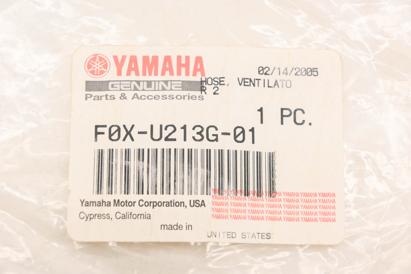 New OEM Yamaha F0X-U213G-01-00 Ventilator Hose NOS