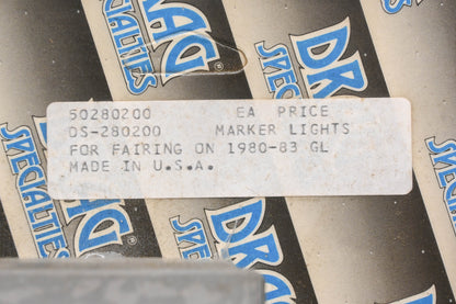 Drag Specialties DS-280200, 50280200 Fairing Amber Marker Light Kit NOS