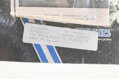 Drag Specialties DS-280205, 50280205 Saddlebag Red Marker Light Kit NOS