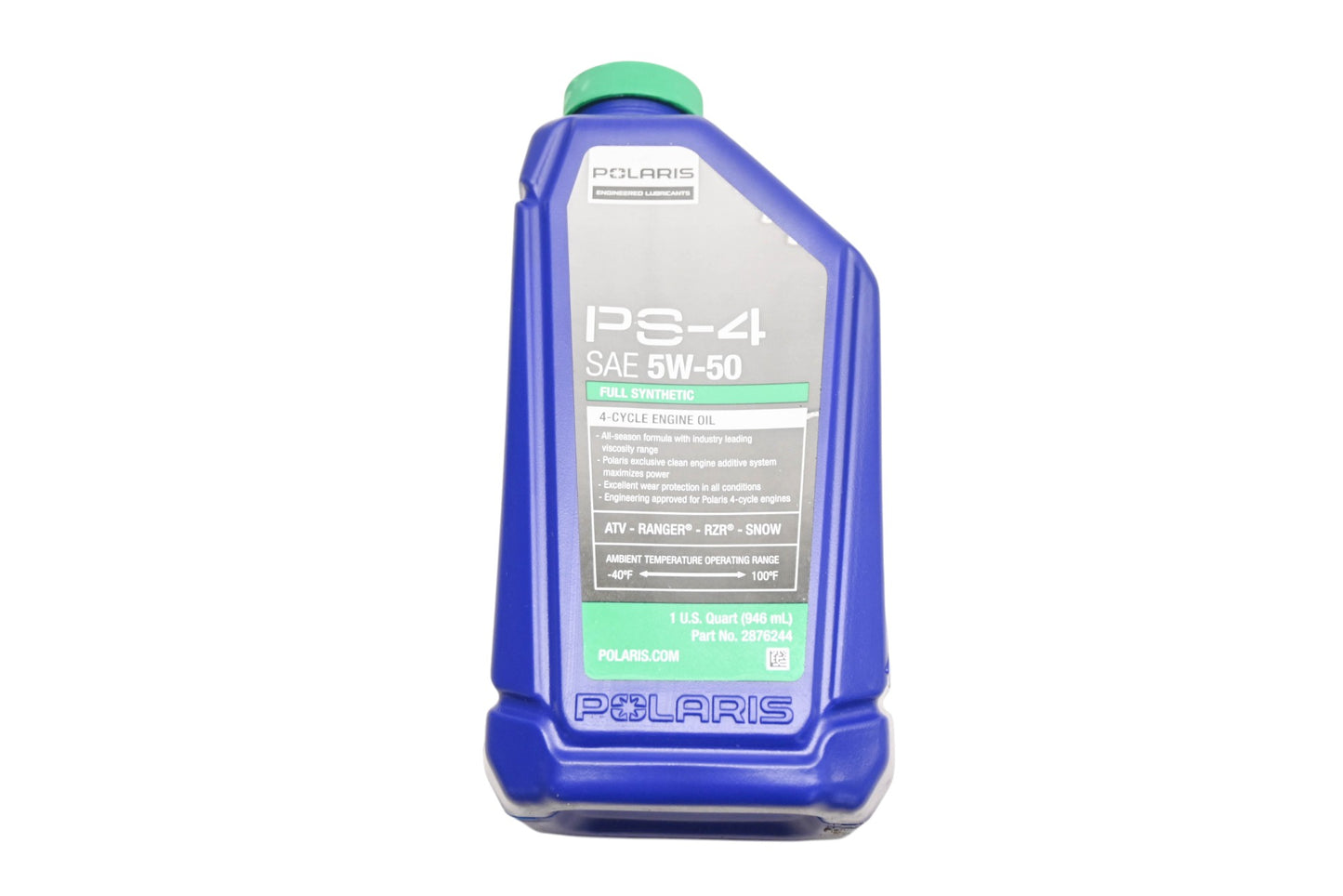 New OEM Polaris 2876244 PS-4 SAE 5W-40 Synthetic Oil 1-Quart NOS
