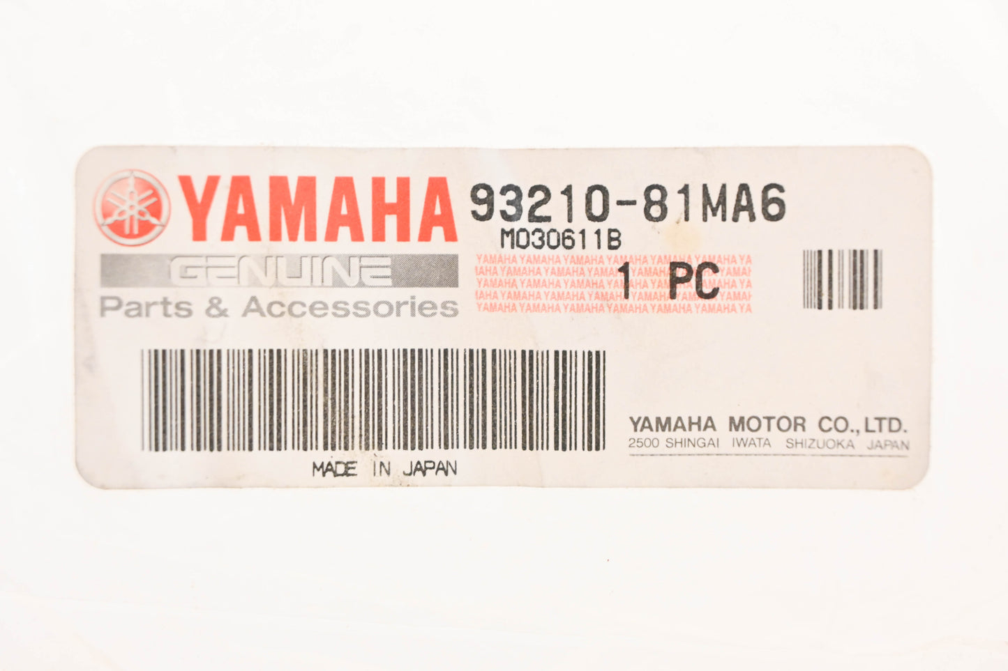 New OEM Yamaha 93210-81MA6-00 O-Ring NOS