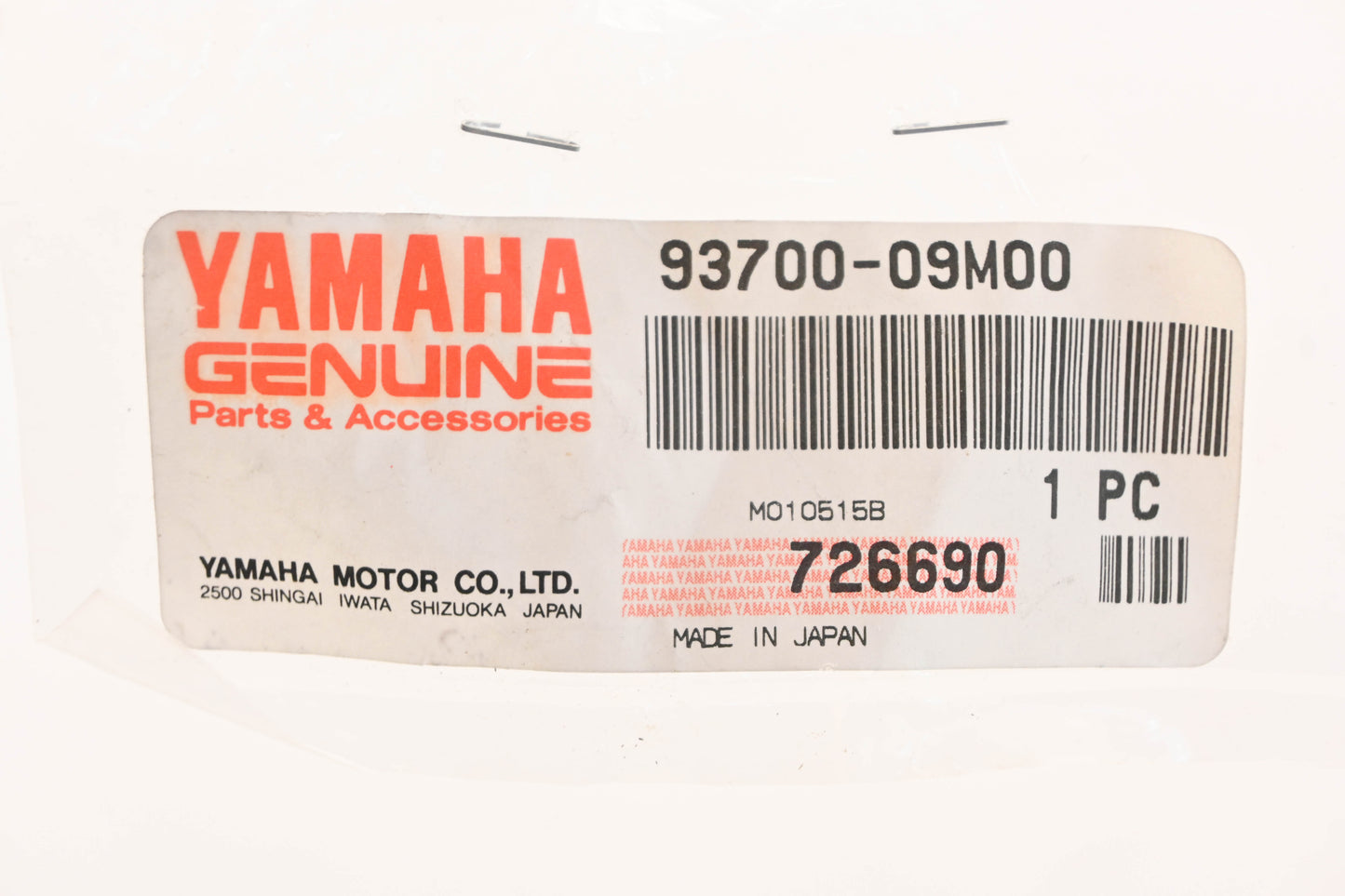 New OEM Yamaha 93700-09M00-00 Grease Nipple NOS