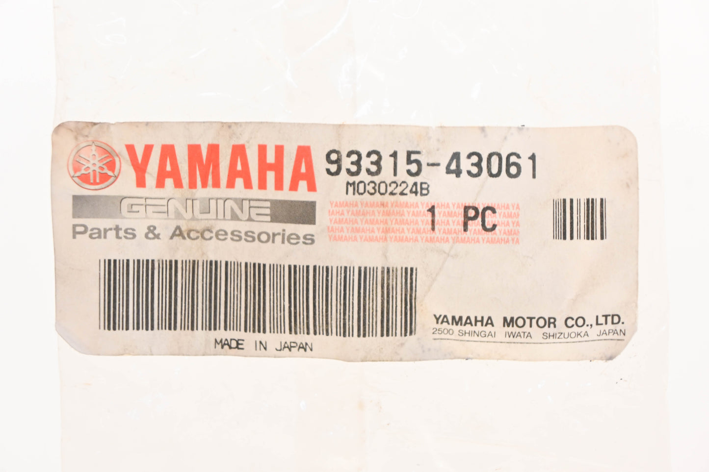 New OEM Yamaha 93315-43061-00 Propshaft Bearing NOS