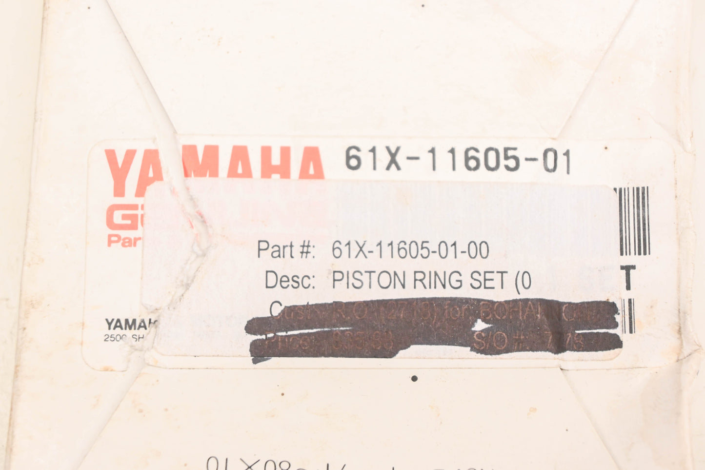 New OEM Yamaha 61X-11605-01-00 Piston Ring 0.50 O/S Kit NOS
