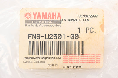 New OEM Yamaha FN8-U2501-00-00 Black Front Bow Bumper Gunwale NOS