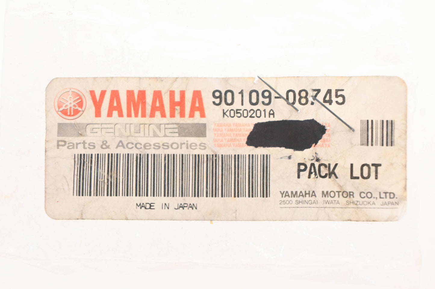 New OEM Yamaha 90109-08745-00 Serration Bolt NOS