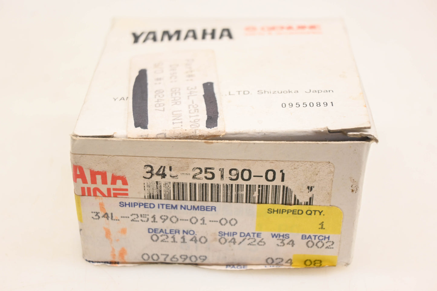 New OEM Yamaha 34L-25190-01-00 Speedometer Gear Unit Assembly NOS