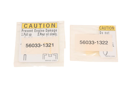 New OEM Kawasaki 99996-1345 Caution Label Decal Kit NOS