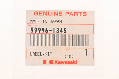 New OEM Kawasaki 99996-1345 Caution Label Decal Kit NOS