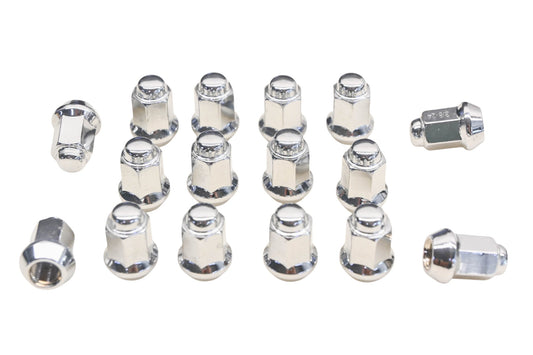 ITP ALUG13BX, 0223-0001 Chrome 3/8-24 Lugnuts Qty 16 NOS