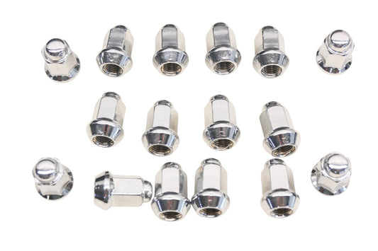 ITP ALUG13BX, 0223-0001 Chrome 3/8-24 Lugnuts Qty 16 NOS