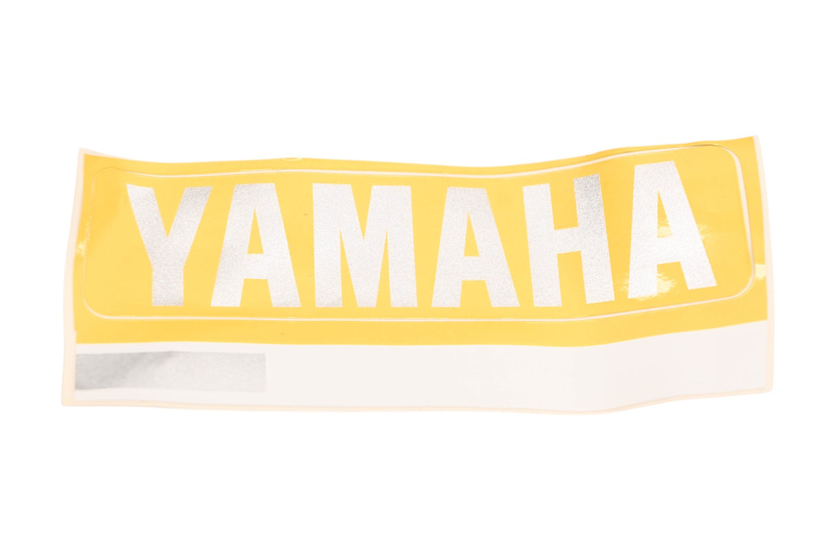 New OEM Yamaha GT3-U4122-00-00 Yellow Silver Emblem Decal NOS