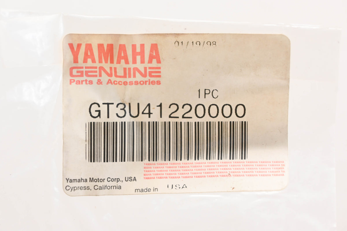 New OEM Yamaha GT3-U4122-00-00 Yellow Silver Emblem Decal NOS