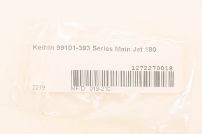 Keihin 99101-393-180, 019-210 Main Jet #180 NOS