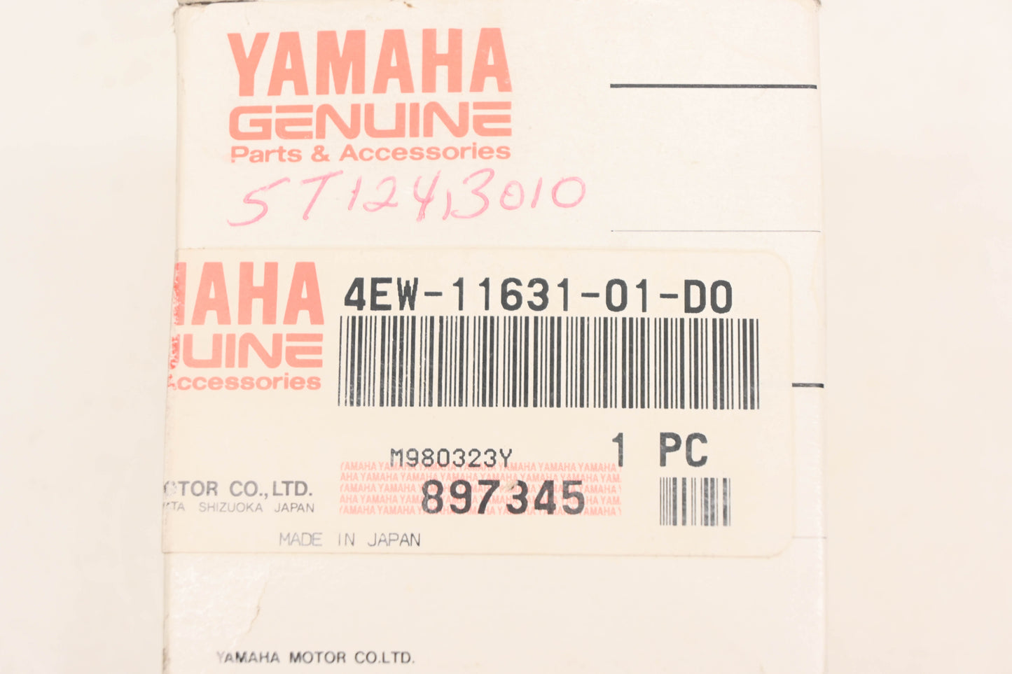 New OEM Yamaha 4EW-11631-01-00 Piston STD NOS