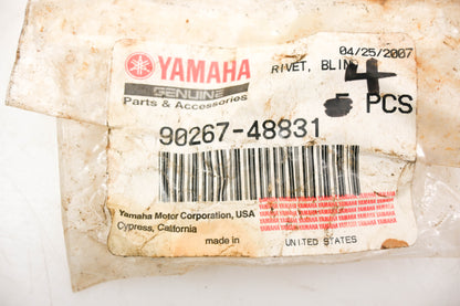 New OEM Yamaha 90267-48831-00 Blind Rivets Qty 4 NOS