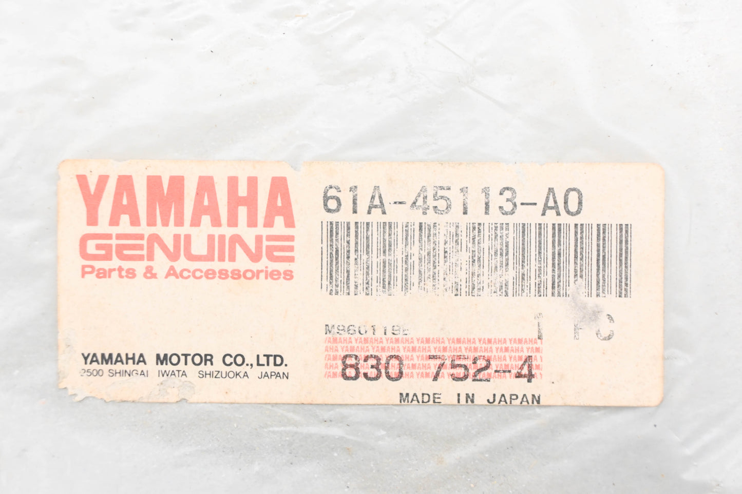 New OEM Yamaha 61A-45113-A0-00 Powerhead Base Gasket NOS