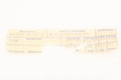 New OEM Yamaha 434-22285-00-00 Throttle Guide Tube NOS
