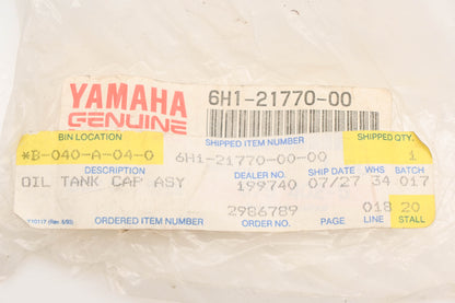 New OEM Yamaha 6H1-21770-00-00 Oil Tank Cap NOS