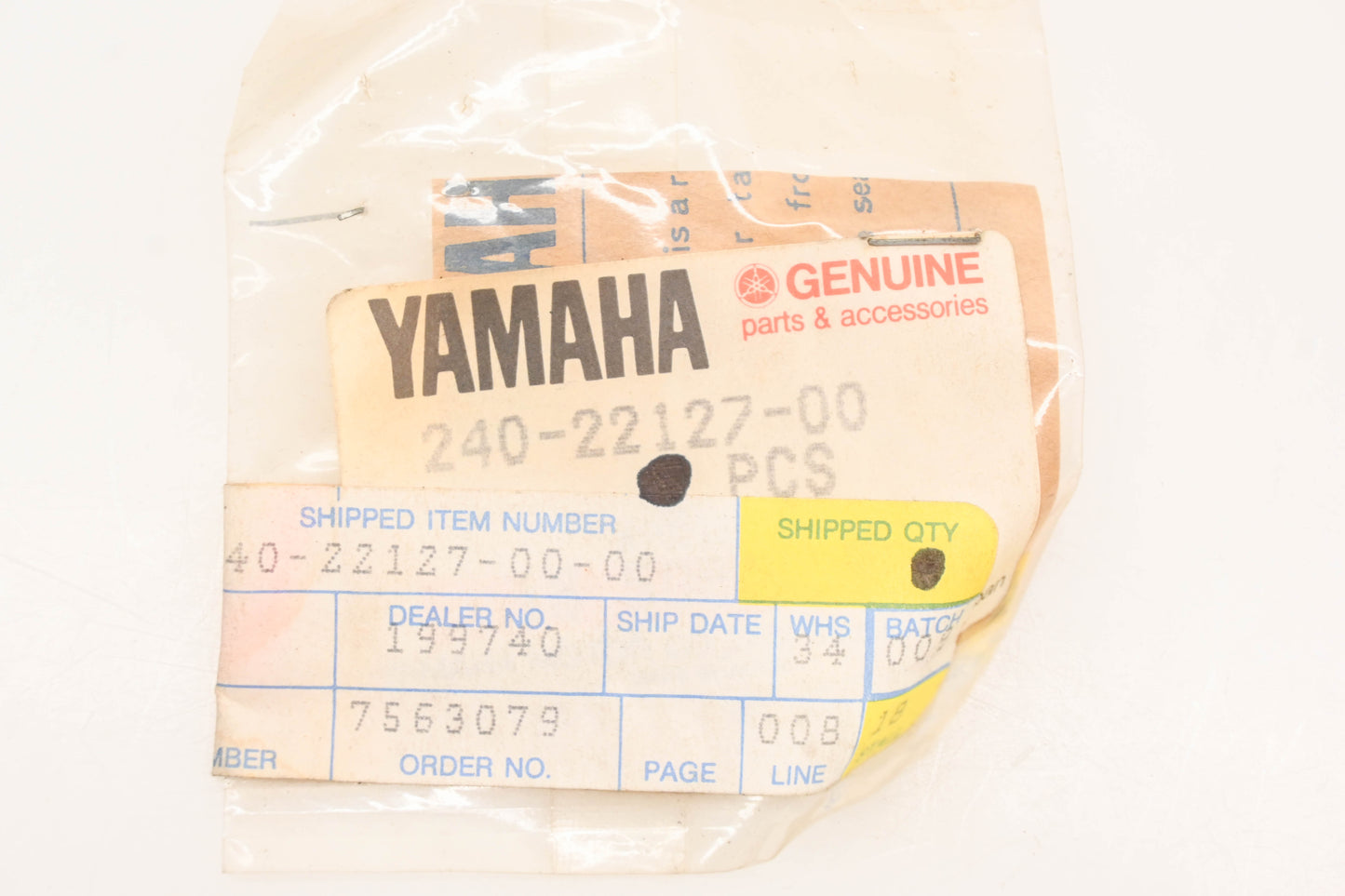 New OEM Yamaha 240-22127-00-00 Shim NOS
