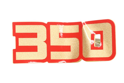 New OEM Yamaha 3HP-2163G-50-00 Red Gold "350" Emblem Decal NOS