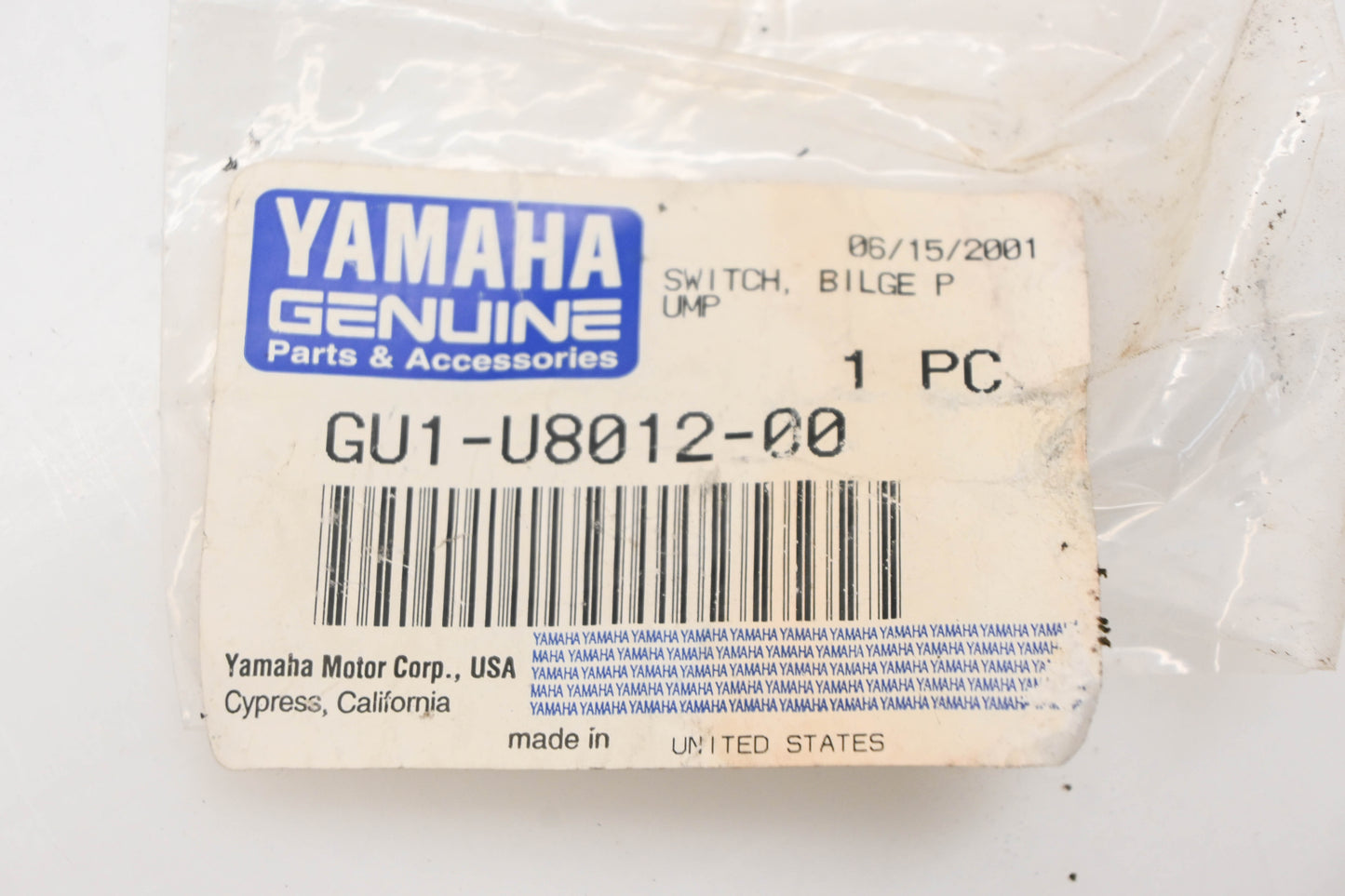 New OEM Yamaha GU1-U8012-00-00 Bilge Pump Switch NOS