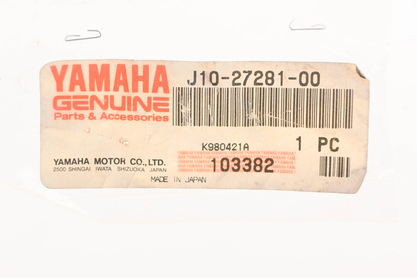 New OEM Yamaha J10-27281-00-00 Shoe Clamp Spring NOS