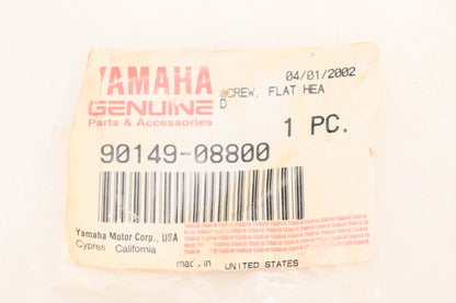 New OEM Yamaha 90149-08800-00 Flat Head Screw NOS