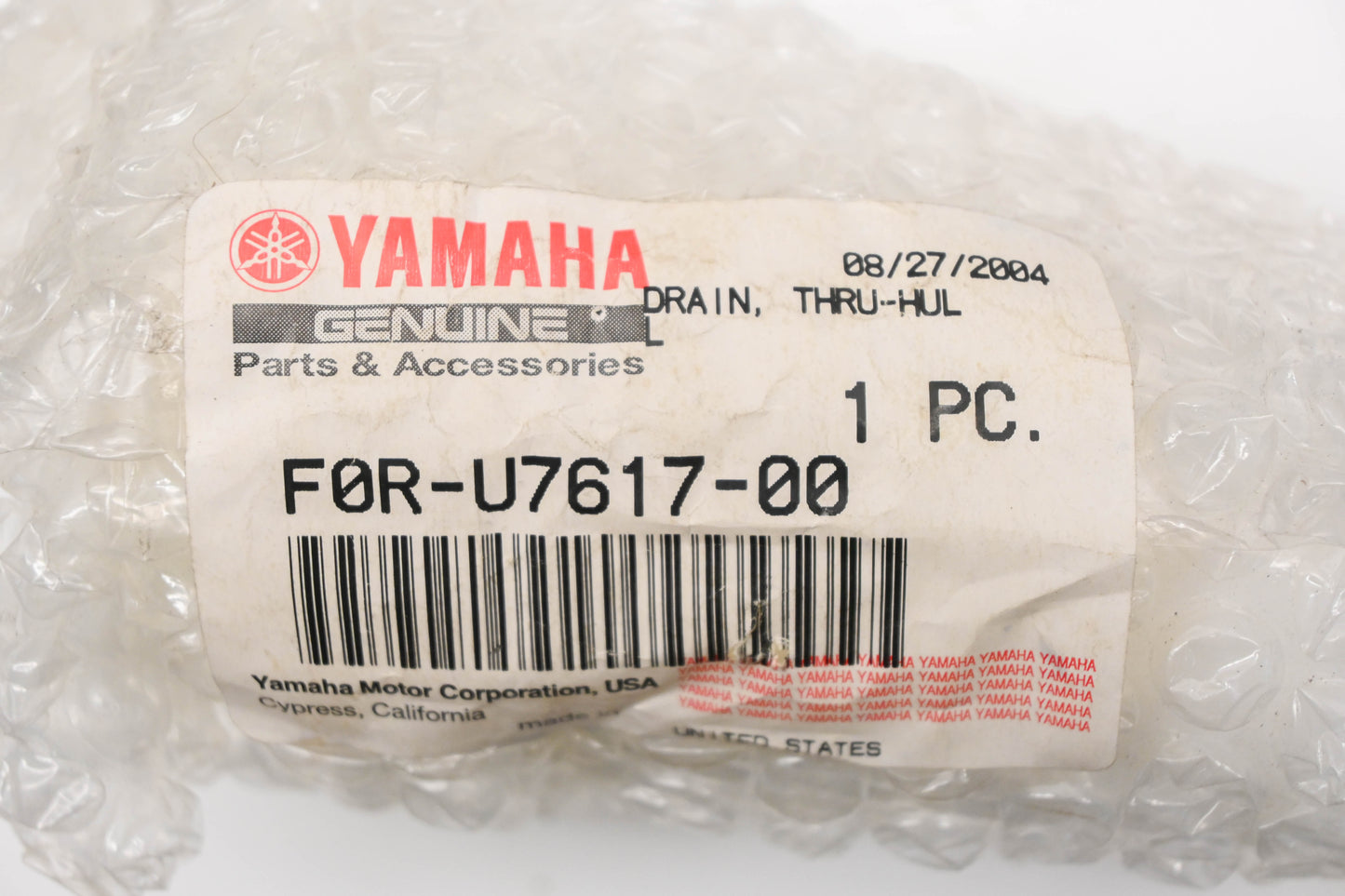 New OEM Yamaha F0R-U7617-00-00 Thru Hull Drain Joint NOS