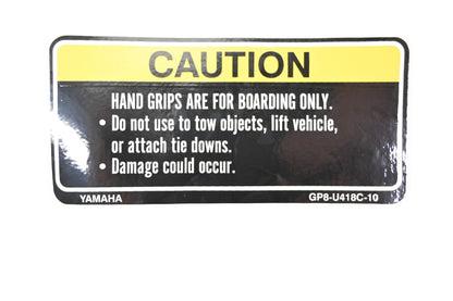 New OEM Yamaha GP8-U418C-10-00 Caution Graphic NOS