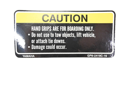 New OEM Yamaha GP8-U418C-10-00 Caution Graphic NOS