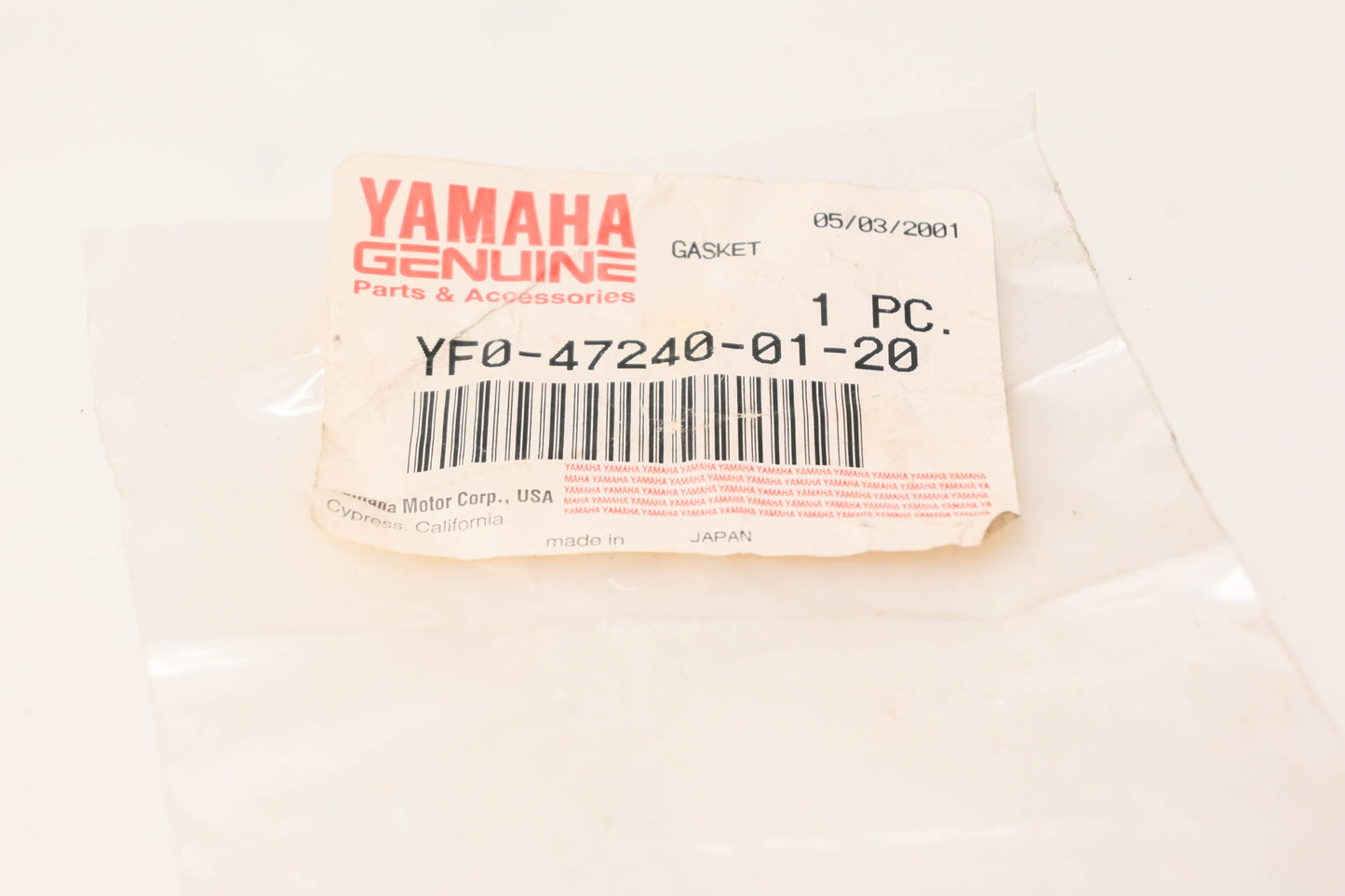 New OEM Yamaha YF0-47240-01-20 Gasket NOS