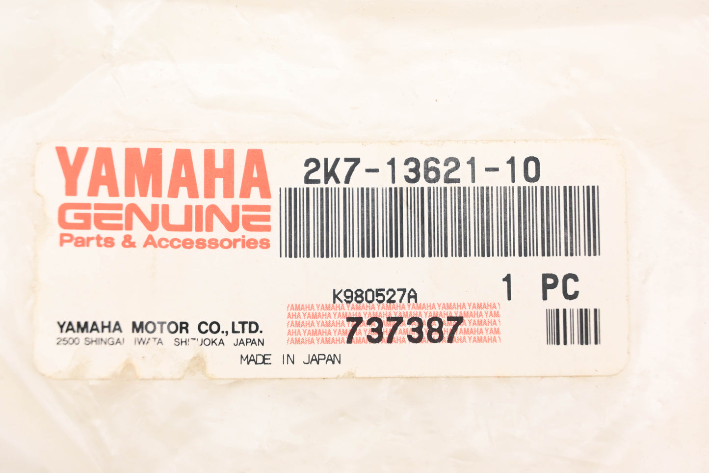 New OEM Yamaha 2K7-13621-10-00 Valve Seat Gasket NOS
