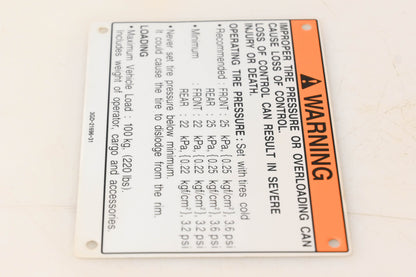 New OEM Yamaha 3GD-21696-31-00 Safety Label Decal NOS