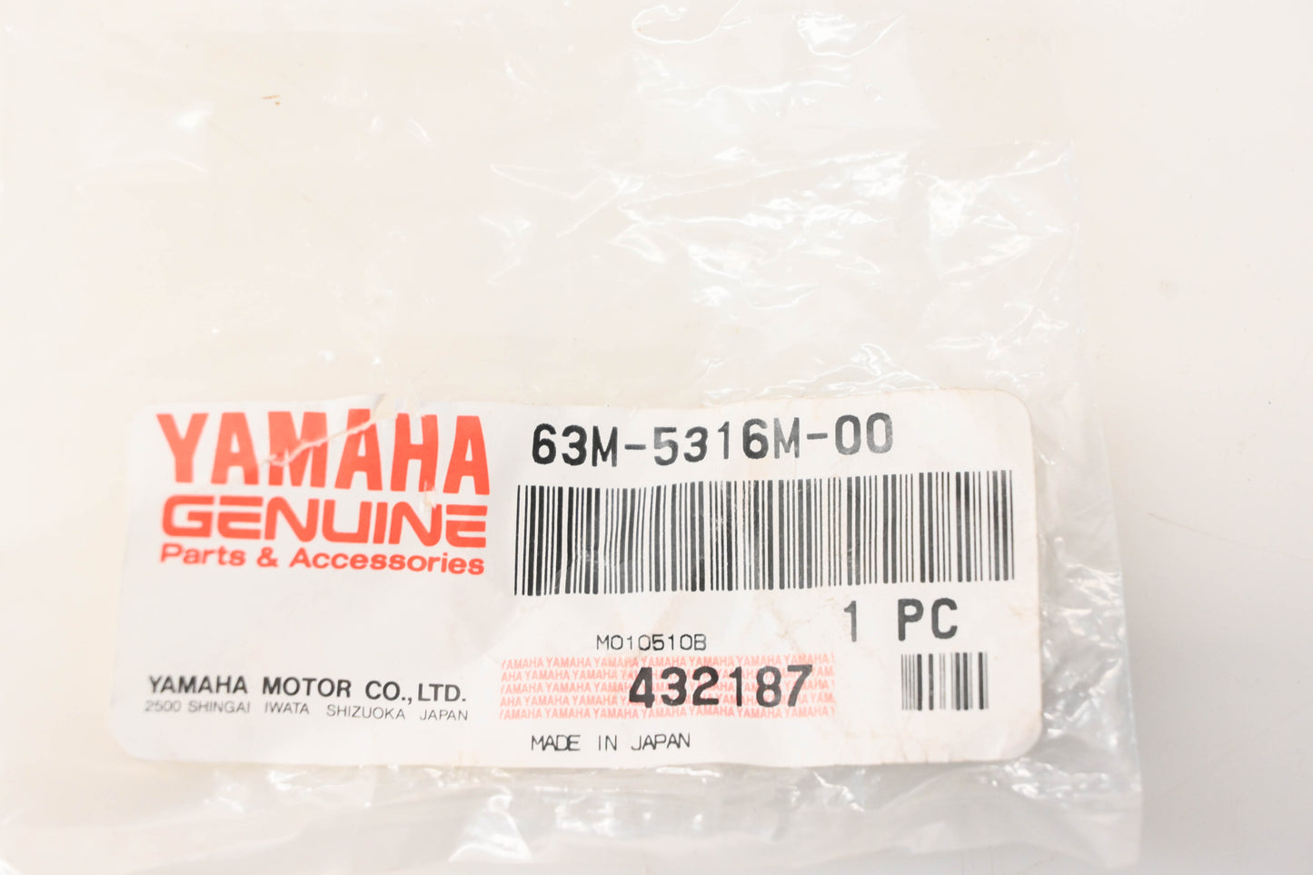New OEM Yamaha 63M-5316M-00-00 Valve NOS