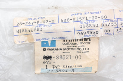 New OEM Yamaha 688-82521-00-00 Yellow Rigging Lead Wire NOS