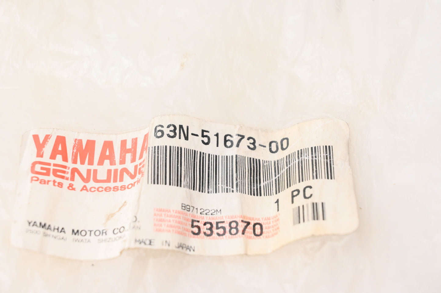 New OEM Yamaha 63N-51673-00-00 Pipe NOS