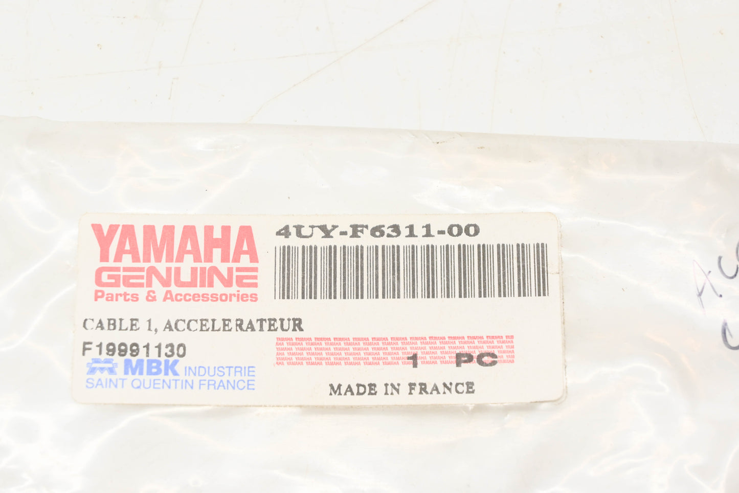 New OEM Yamaha 4UY-F6311-00-00 Throttle Cable NOS