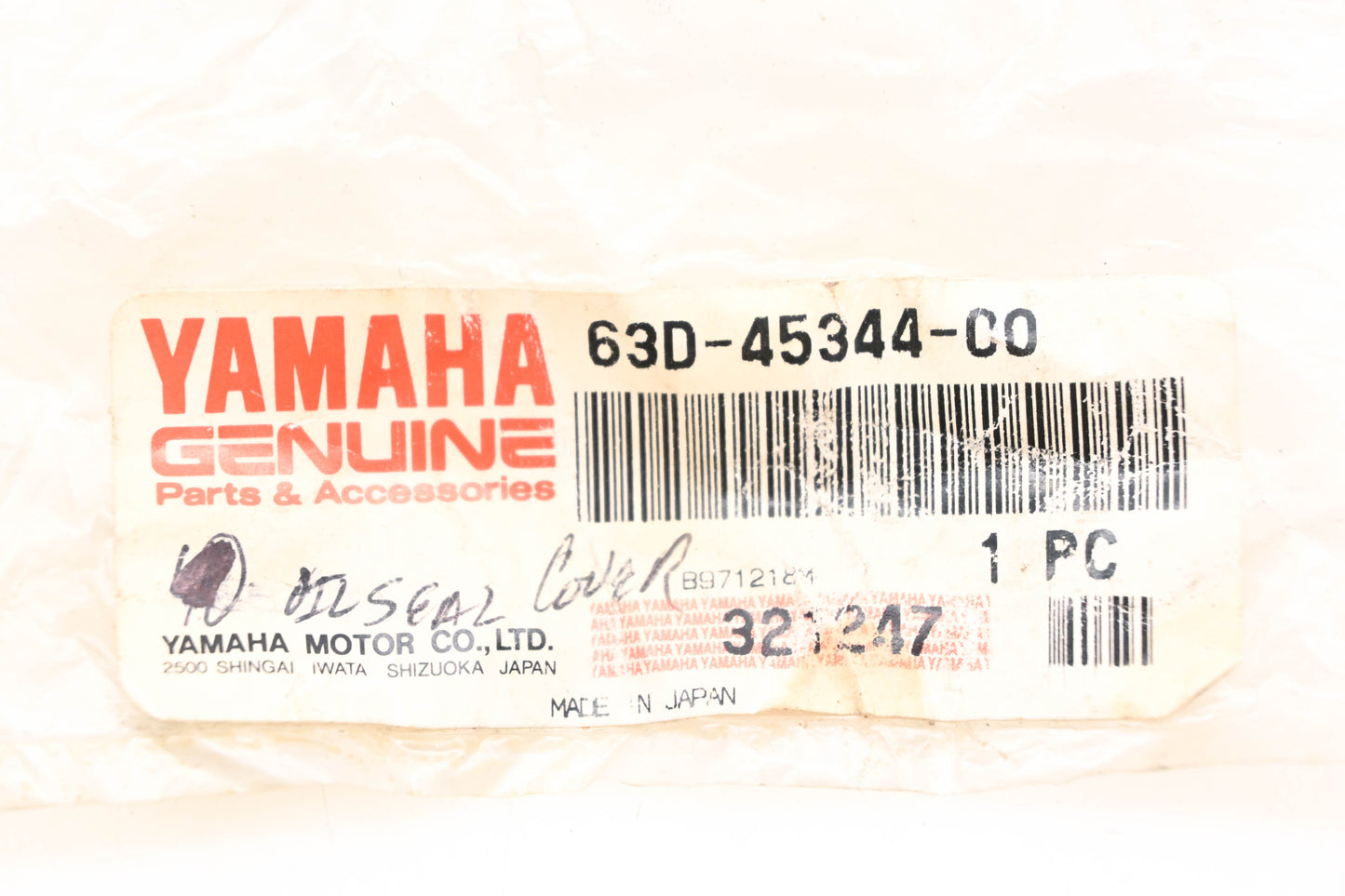 New OEM Yamaha 63D-45344-00-00 Oil Seal NOS