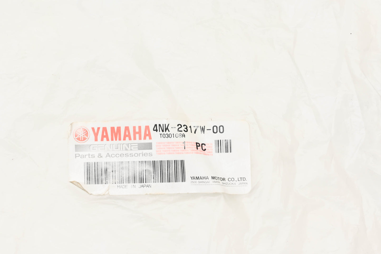 New OEM Yamaha 4NK-2317W-00-00 Rear Stay License Plate Bracket NOS
