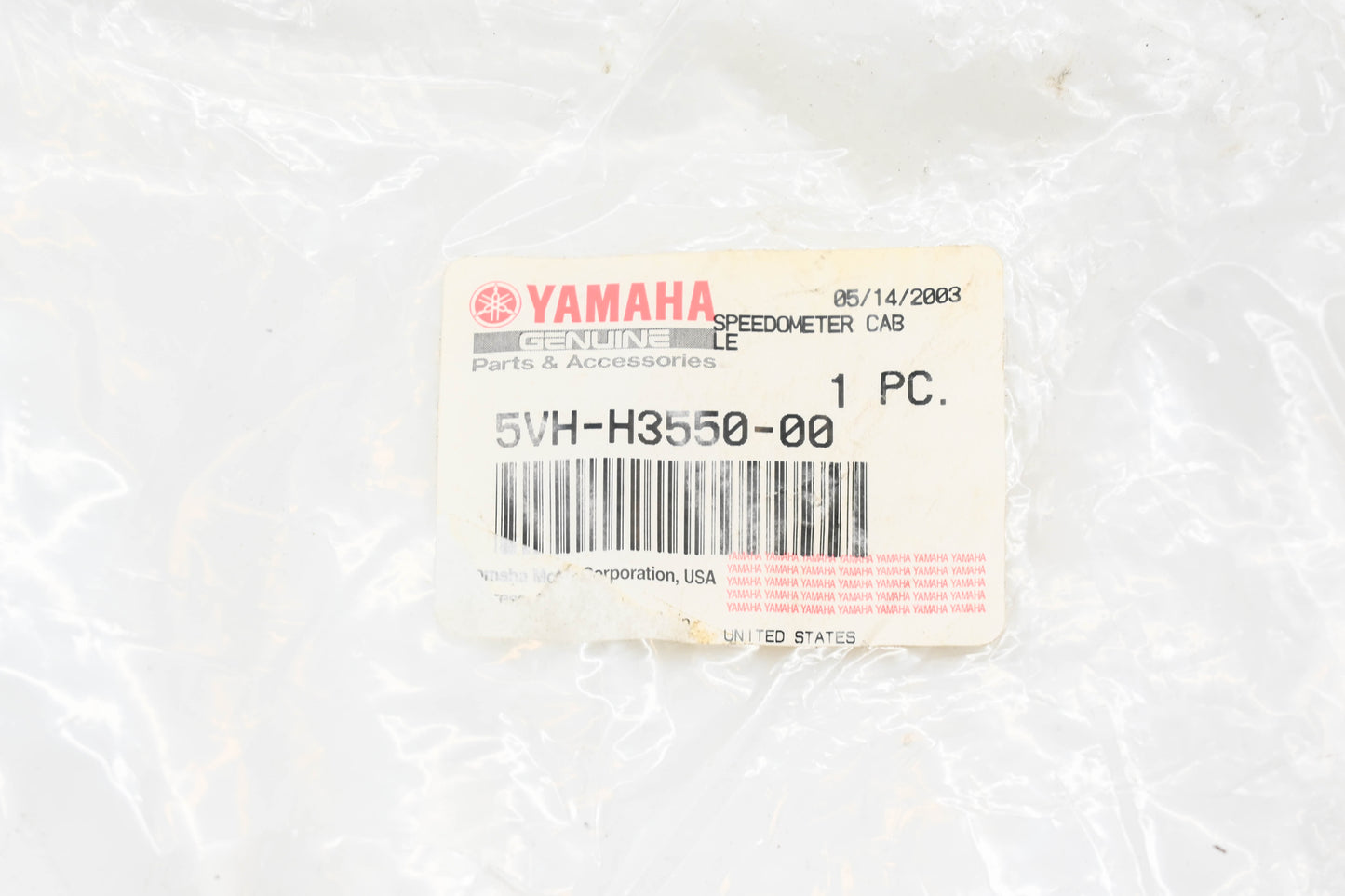 New OEM Yamaha 5VH-H3550-00-00 Speedometer Cable NOS