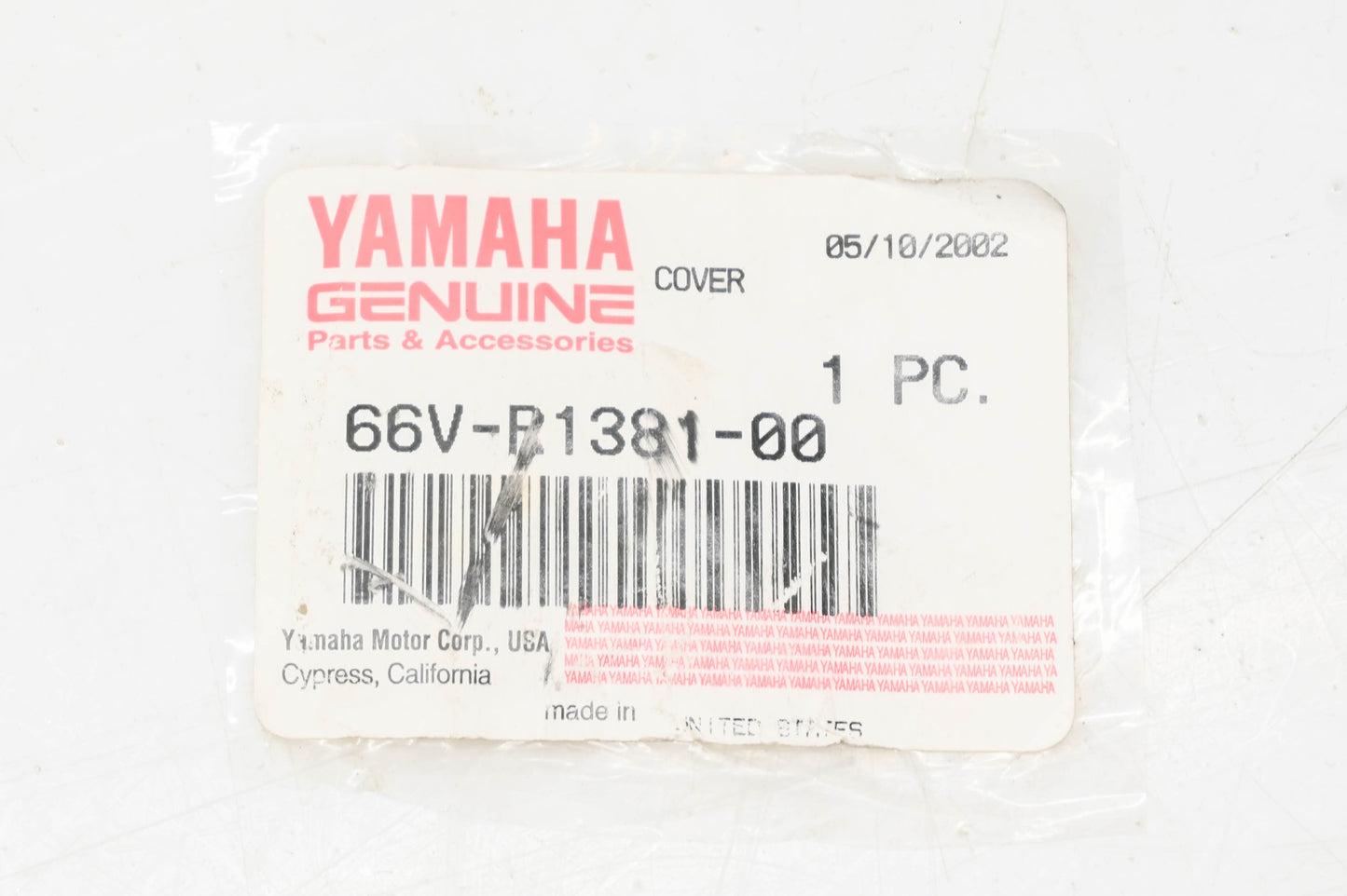New OEM Yamaha 66V-R1381-00-00 Cover NOS