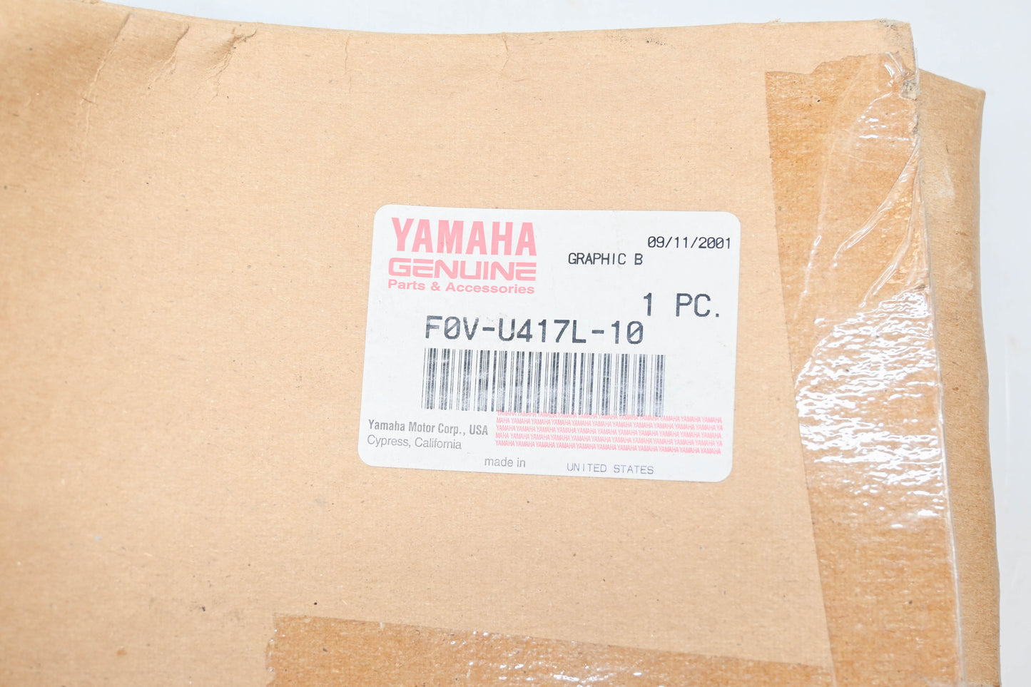 New OEM Yamaha F0V-U417L-10-00 Graphic B XLT1200 NOS