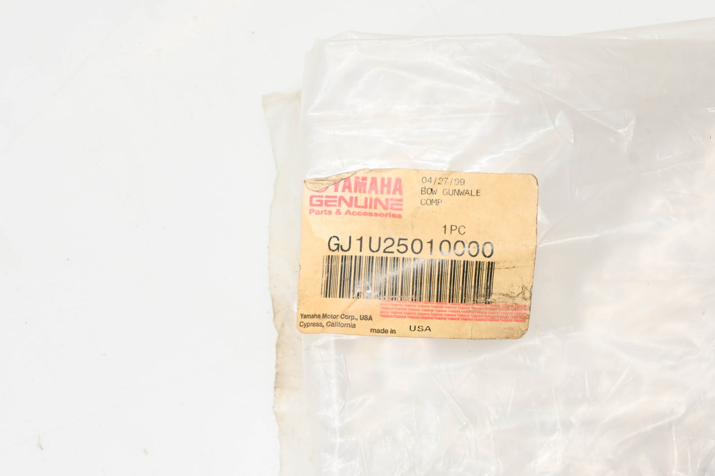 New OEM Yamaha GJ1-U2501-00-00 Front Bumper NOS