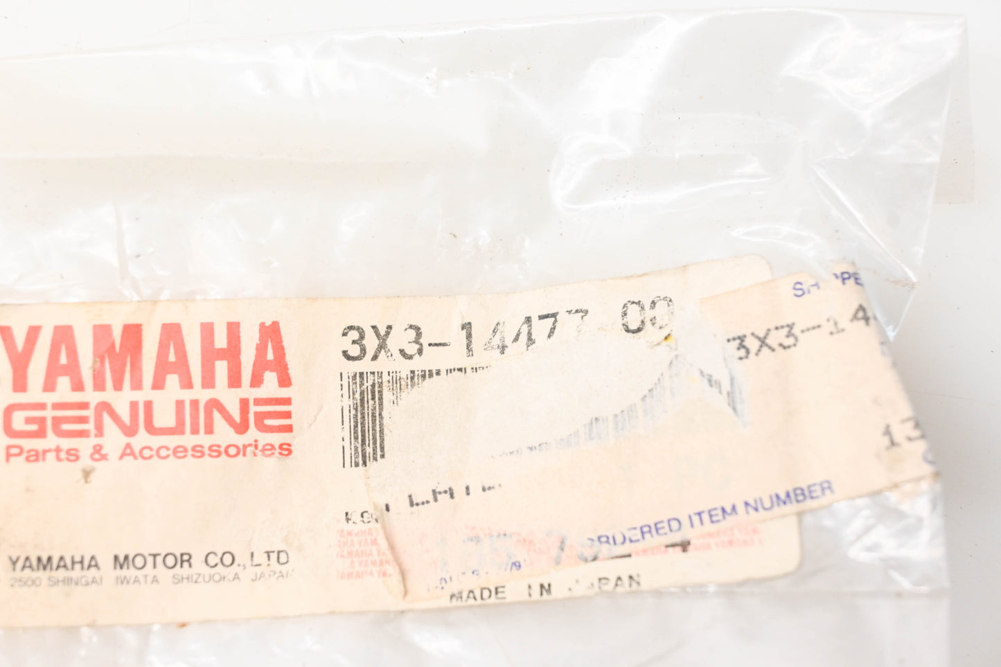 New OEM Yamaha 3X3-14477-00-00 Plate NOS